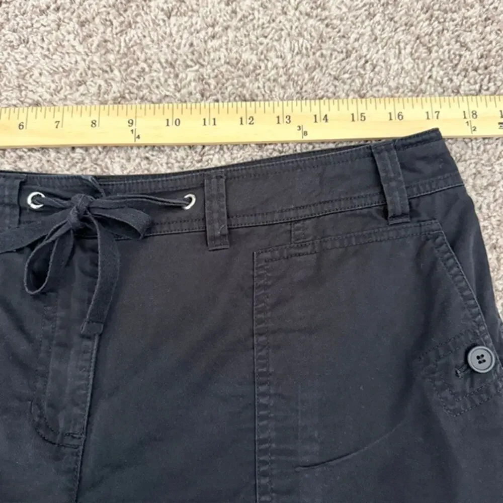 Jones New York Sport Black Chino Bermuda Shorts Women 12 100% Cotton 12